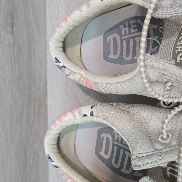 Hey Dude Mens Wally Funk tie dye tan Loafer Slip on shoes sz 10 - Picture 5 of 11